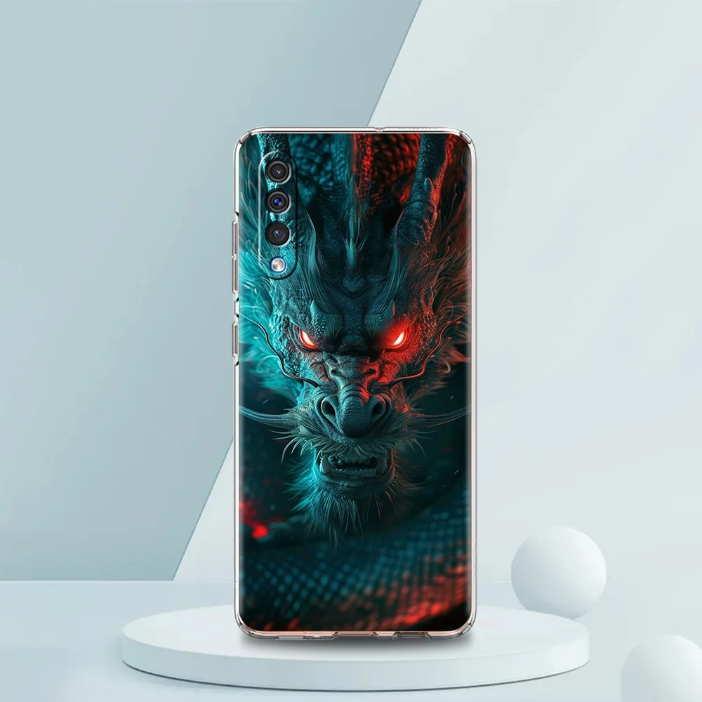 Chinese Dragon Transparent Silicone Phone Case Cover