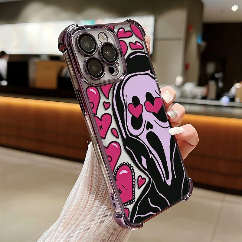 Ghostly Faces & Terrifying Screams Plating Phone Case