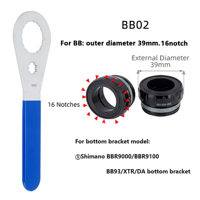MTB Road Bike Bottom Bracket Wrench Aluminum alloy Bottom Bracket Installation Removal Tools 39mm 40.5mm 44mm 46mm 50mm BB Tool for bicycle bottom bracket tool