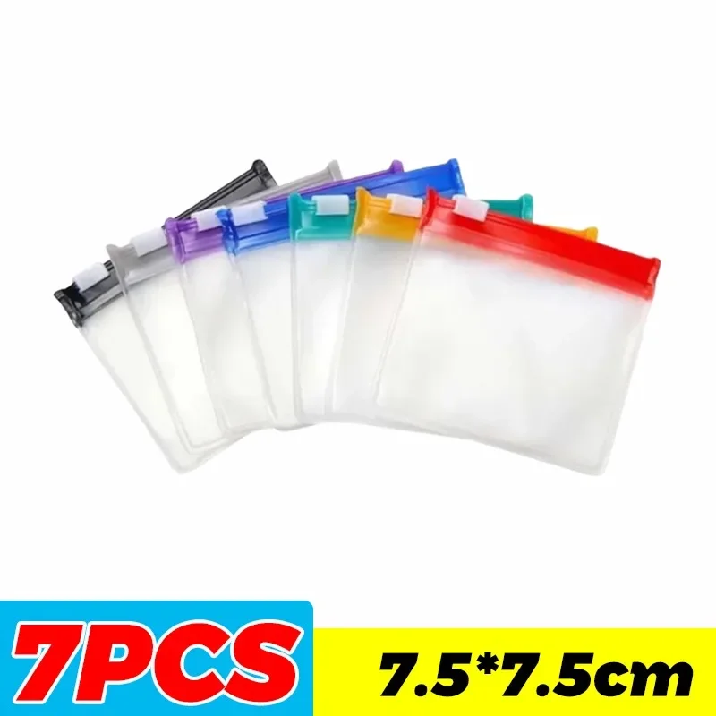 Compact Self-Sealing Zip Pouches - Colorful and Reusable Waterproof Storage Bags