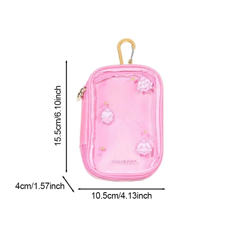 Cute Toon Bag PVC Single-Sided Transparent Coin Purse Student Doll Display Pannier Bag Keychain Sundries Mini Card Storage Bag 5