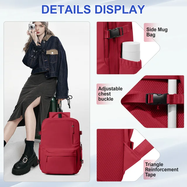 Airplane Approved Backpack for Women Travel Backpack Large Capacity Hand Luggage Multifunctional Bag Men Waterproof Laptop Bag 3