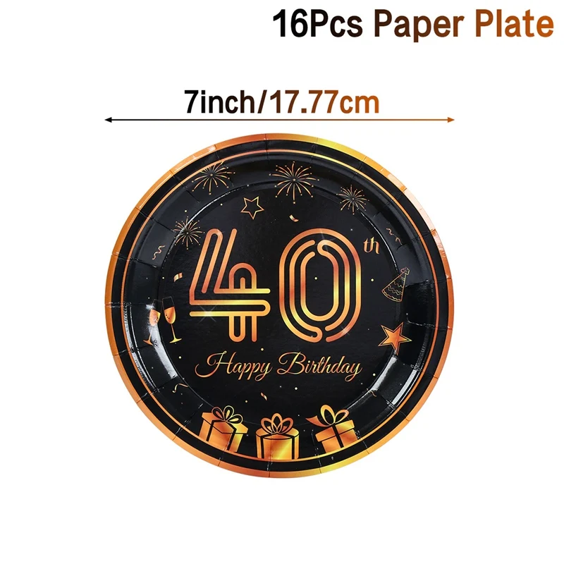 16pcs 7inch plate