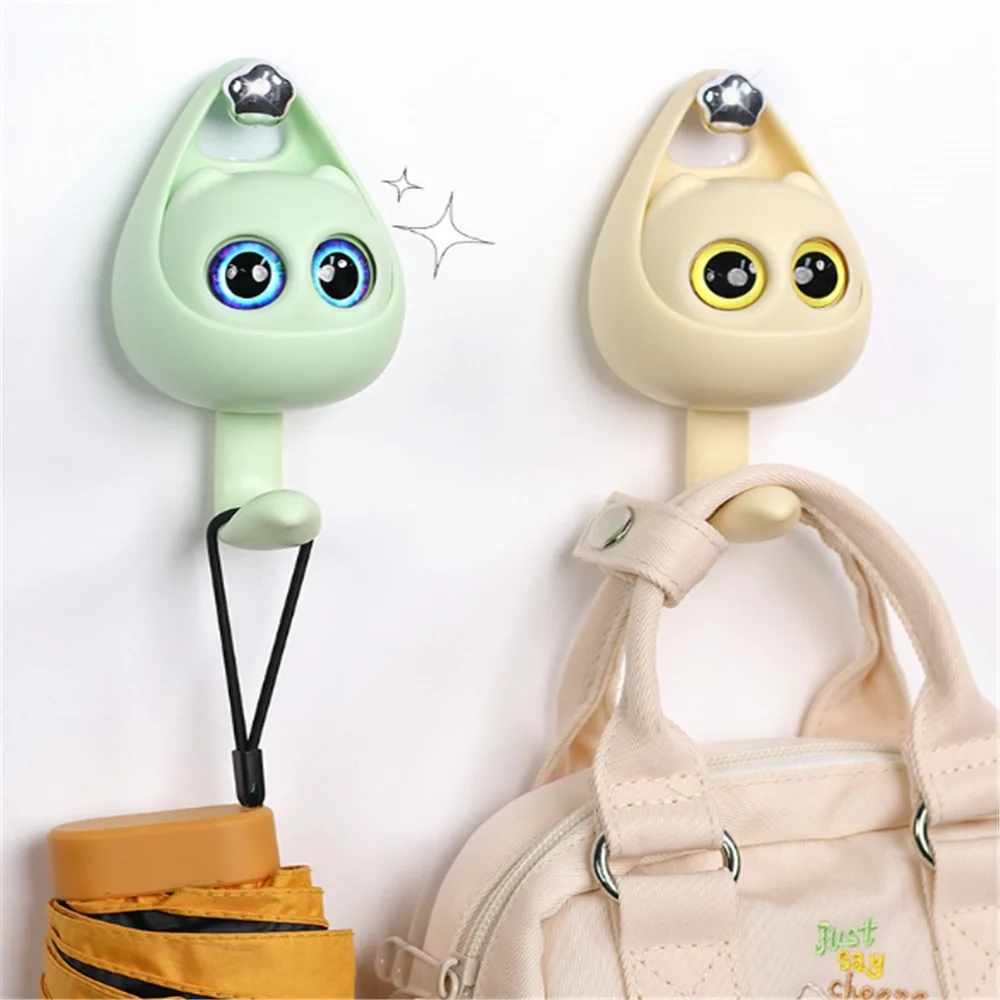 

Creative Kitten Cat Hook Cute Seamless Macaron Dormitory Bedroom Door Hangers Wall Hooks Key Umbrella Towel Cap Coat Rack