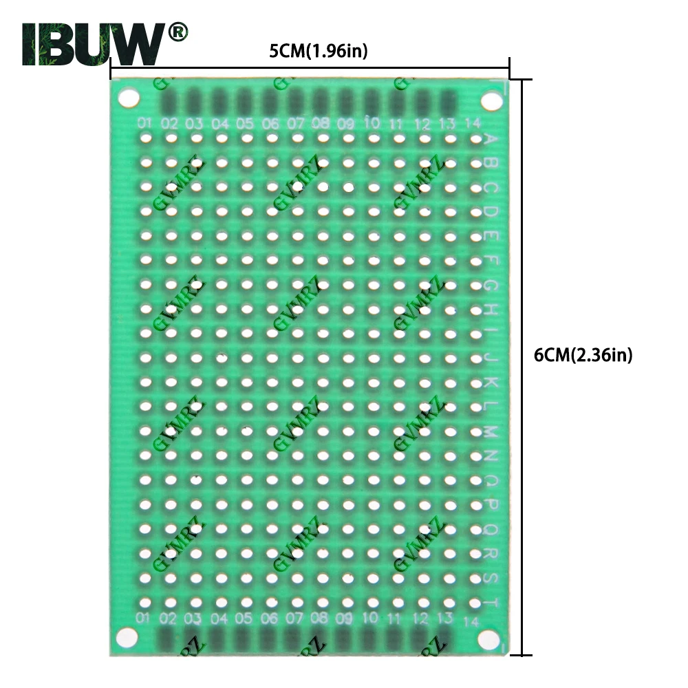 단면 녹색 PCB 프로토타입 보드 DIY 전자 프로젝트용 범용 스루홀 퍼프보드