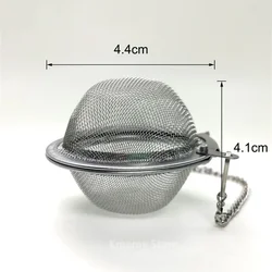 Oval Heart Sphere Shape Stainless Steel Mesh Ball Tea and Spice Infuser with Chain (S Sphere)