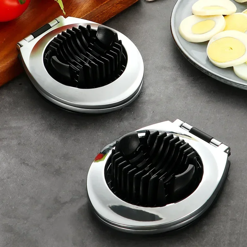 2 Modes Egg Strawberry Cutter High Hardness Rust-proof Uniform Thickness Ergonomic Handle 2 in 1 Egg Cutter Kitchen Gadget