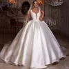 LAYOUT NICEB Luxury Sleeveless Satin Wedding Dress Princess Plus Size A-Line Bride Gowns Sleeveless Vestido de Noiva Custom Made 1