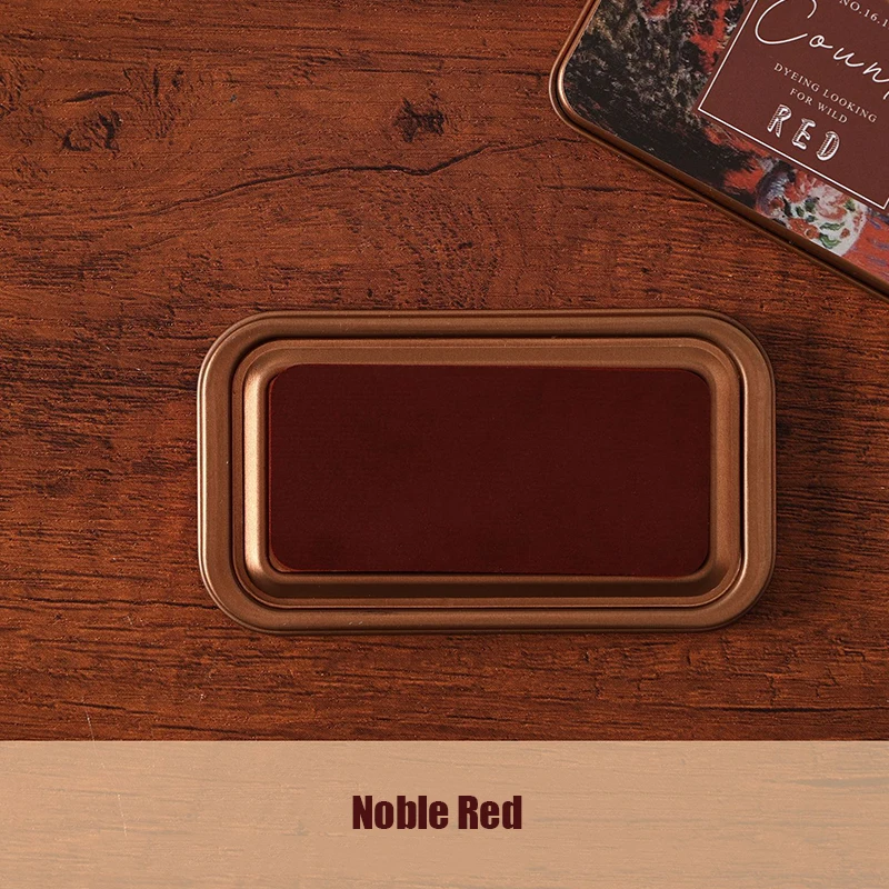 Exquisite Retro Iron Box Solid Color Neutral Inkpad