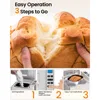 25-in-1 Bread Maker Machine with Automatic Dual Dispenser, 2LB Stainless Steel Breadmaker with Gluten-Free 3