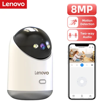 Telecamera di Sicurezza Interna Lenovo 8MP 5G Wifi HD IP con Visione Notturna a Colori, Audio Bidirezionale e PTZ 360° °   Monitor per Bambini per Sorveglianza Domestica