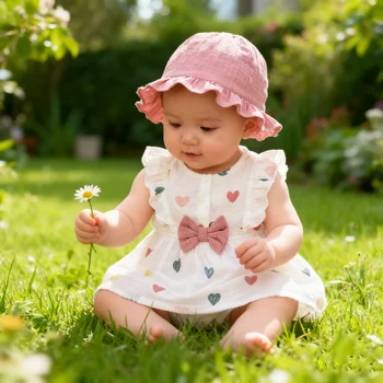 2PCS Dress Clothes Set Newborn Baby Girl 12
