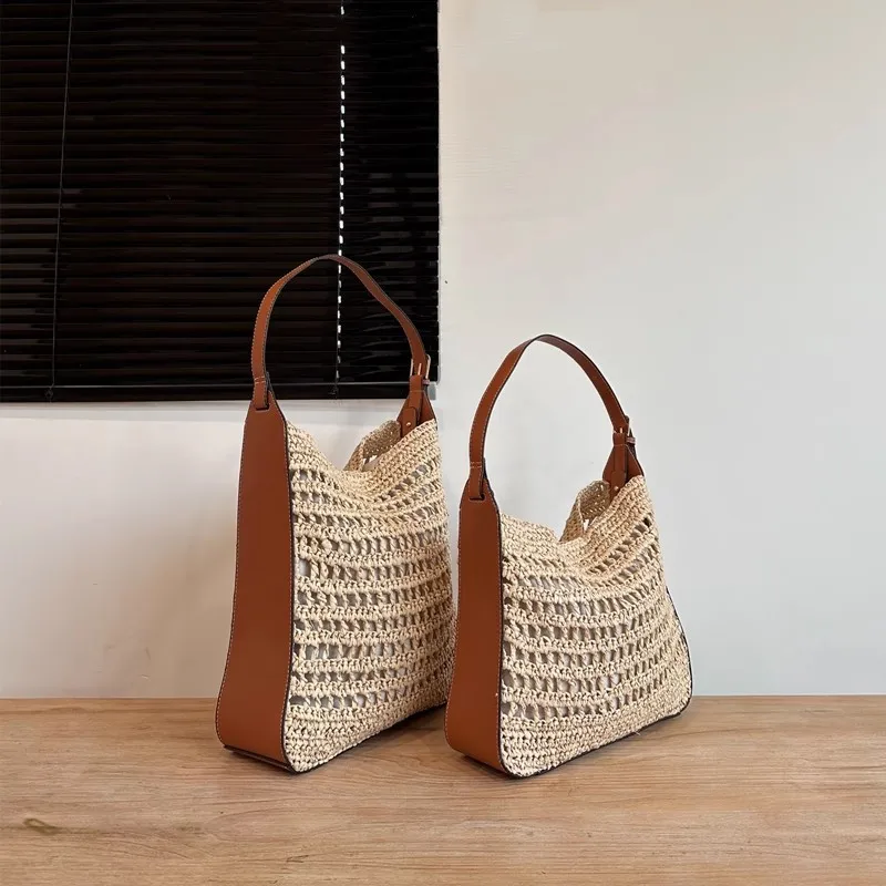 Summer Straw Woven Bag for Women Shoulder Bag Raffia Paper Rope Boho Beach Handbags Casual Messenger Crossbody Bag Female Purse