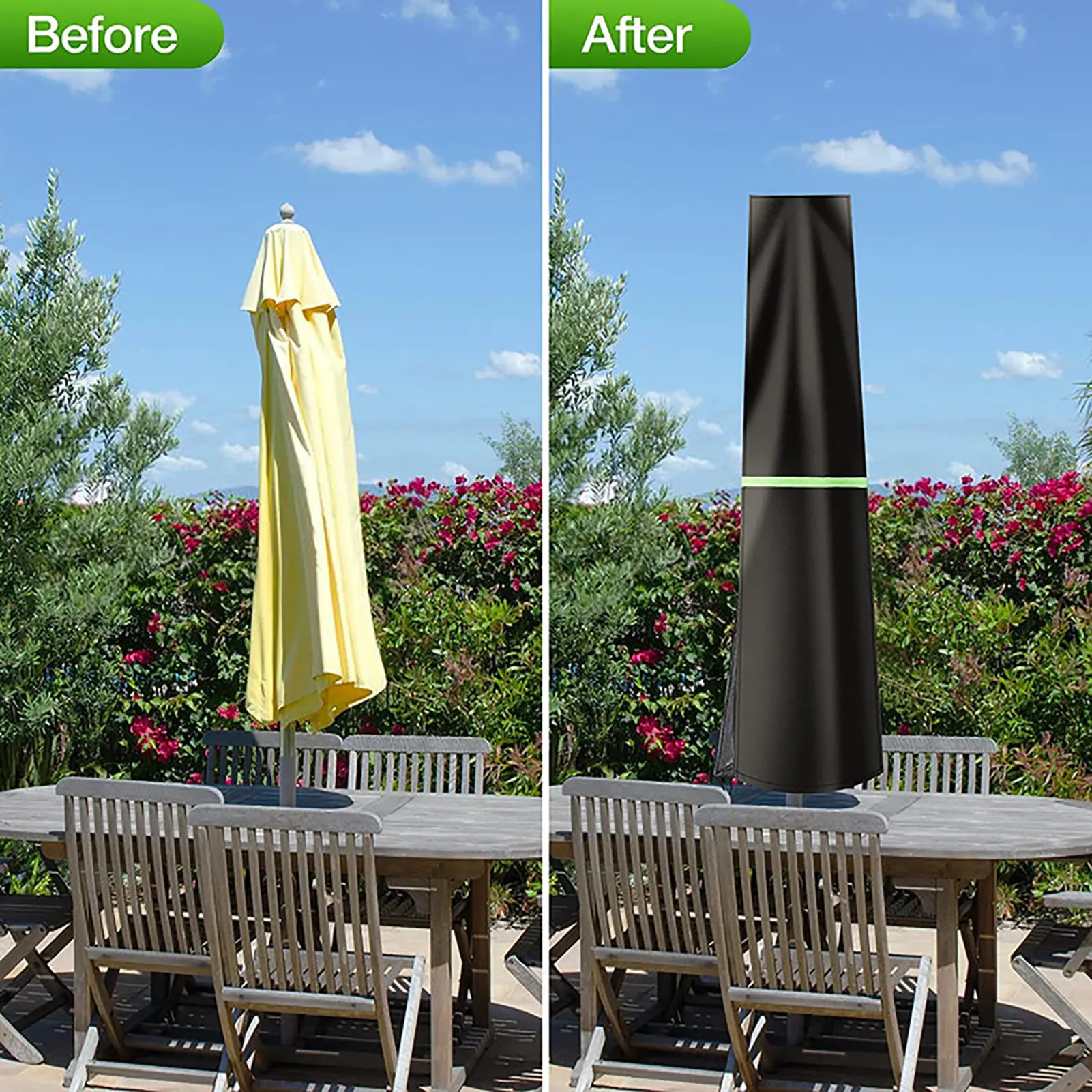 Patio Parasol Cover Patio Umbrella Cover Outdoor Waterproof Simply Shade Outside Parasol Cover