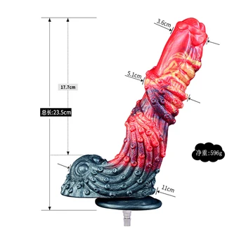 Mixed Color Simulation Animal Dildo for Vac-u-Lock Sex Machine Big Dildo Love Machine Attachment Adult women man Masturbation 2