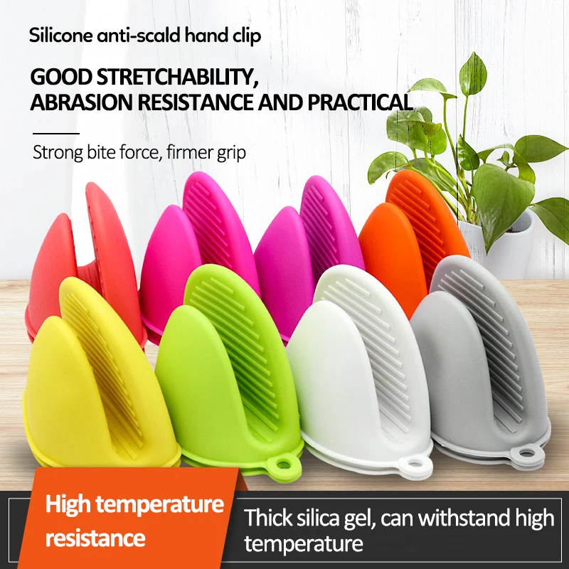 Silicone Anti-scalding Oven Glove Mitts 1PC Potholder Kitchen BBQ Glove Tray Pot Dish Bowl Holder Oven Handschoen Hand Clip silicone oven mitts,kitchen gloves,silicone oven gloves,silicone oven protector