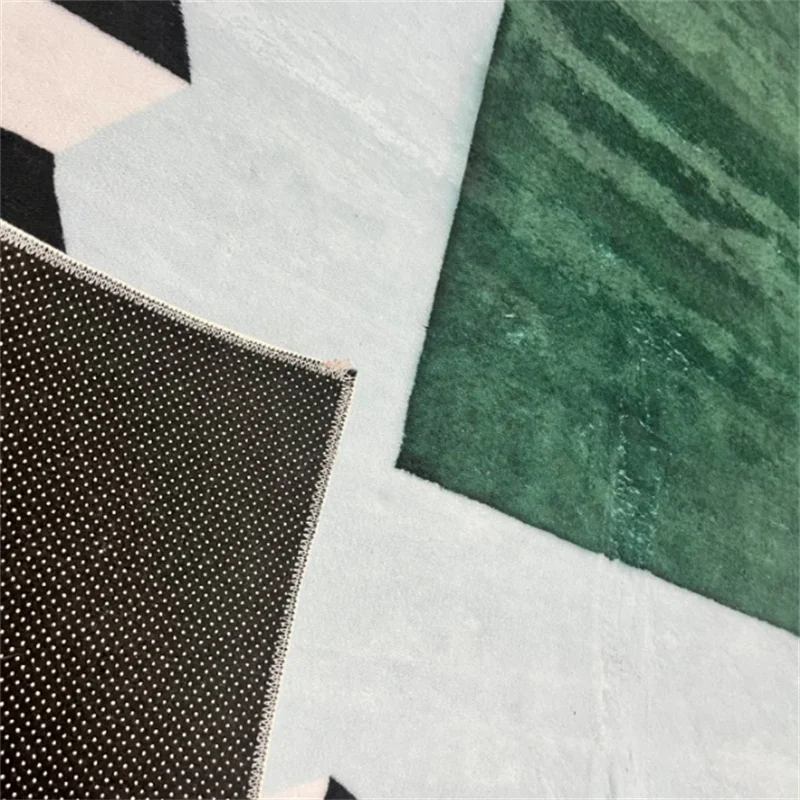 Retro Light Luxury Living Room Decoration Carpet Ins Irregular Bedroom Bedside Large Area Carpet Modern Balcony Porch Entry Rug 6