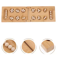 Game Mancala Board Chess Games African Kids Wood Checkers Wooden Travel Folding Set Family Toy Puzzle Strategy Brain Marble Bead 2