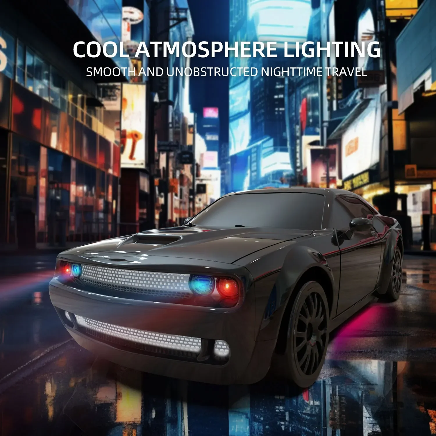 FQD10 1/20 Challenger Remote Control Car Fully Proportional 4WD Gyroscope Drift Car Racing Simulation Model Toy Gift 3