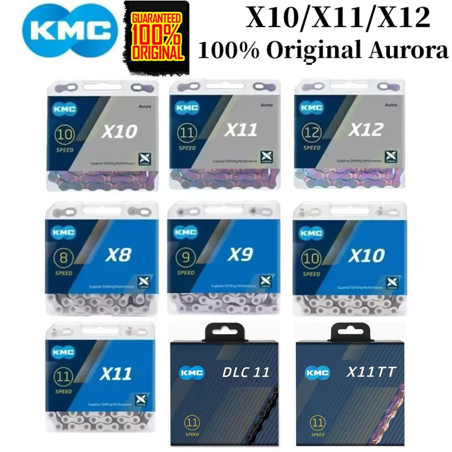 Bicycle Chain KMC Bicycle Chain X8 X9 X10 X11 X12 Road MTB 8 9 10 11 12 Speed 116 118 126L for Shimano Sram Parts