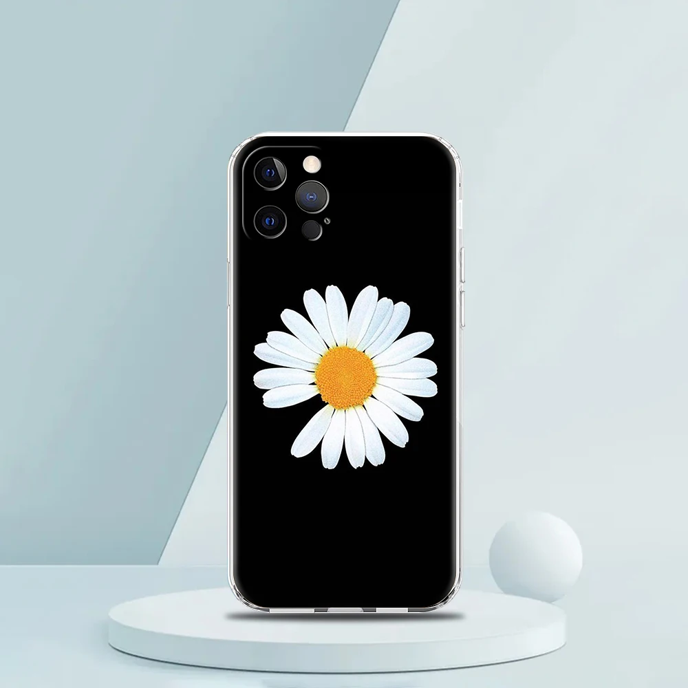 Fashion Fresh Little Daisy Flower Transparent Phone Case