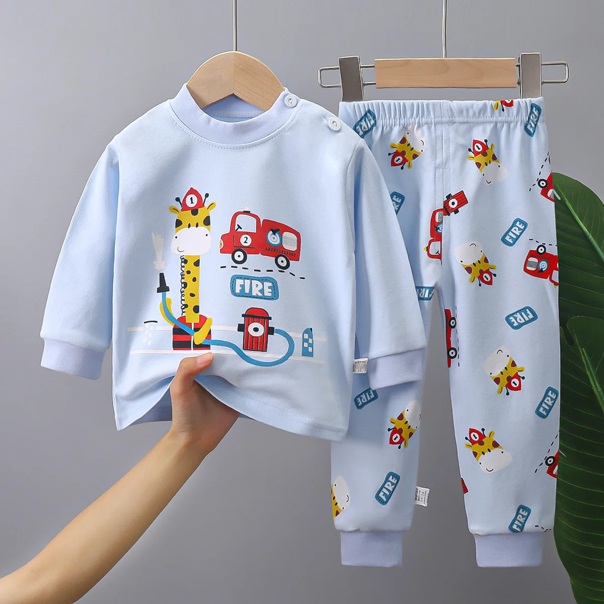 Children Cotton Underwear Two-piece Set Autumn Winter Pajamas Loungewear children clothes children underwear suits