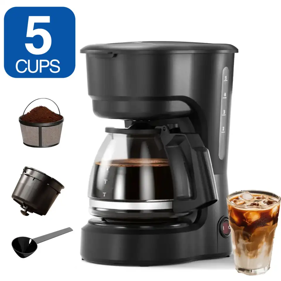 5 Cup Fast Brew Drip Coffee Maker Machine