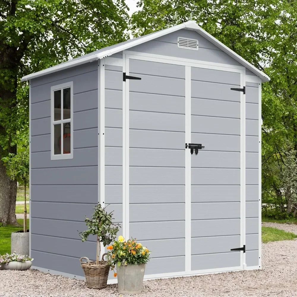 6 x 4 FT Resin Outdoor Storage Shed 1
