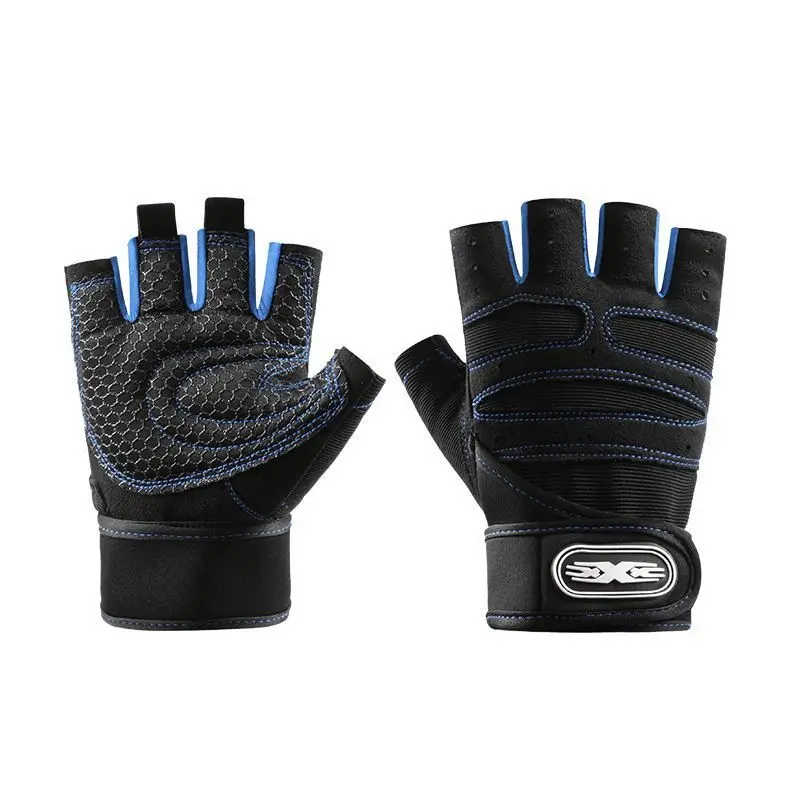 Fingerless Gym Gloves Training Fitness Gloves Gel Body Building Workout Sports Weight Lifting Glove for Men Women 5