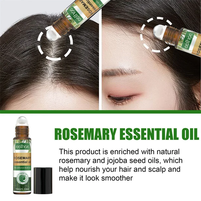 Hair Growth Kit Essential Oil Rosemary Mint Hair Strengthening Oil Nourishing Treatment for Split End Dry