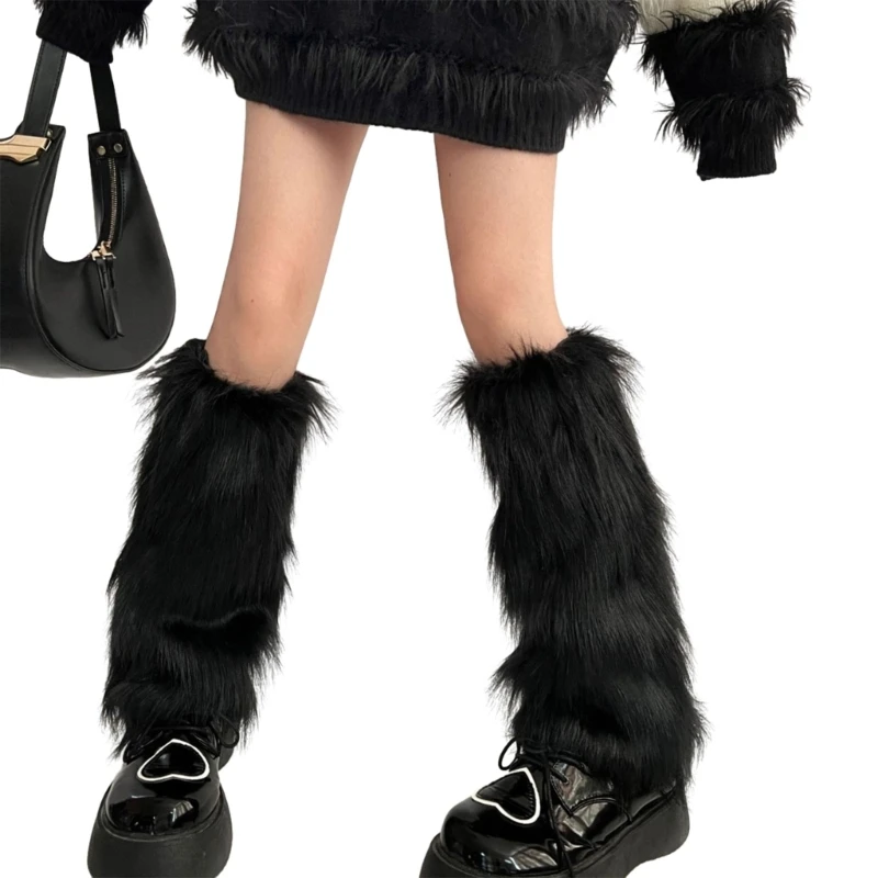 

Women's Faux Furs Leg Warmers Sexy Furry Fuzzy Leg Warmers Soft Boot Cuffs Cover