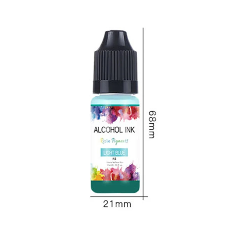 22Color 10ML Resin Liquid Colorant Dye Art Ink Alcohol Resin Pigment Ink Diffusion For DIY Crystal Jewelry Making Pigment Crafts