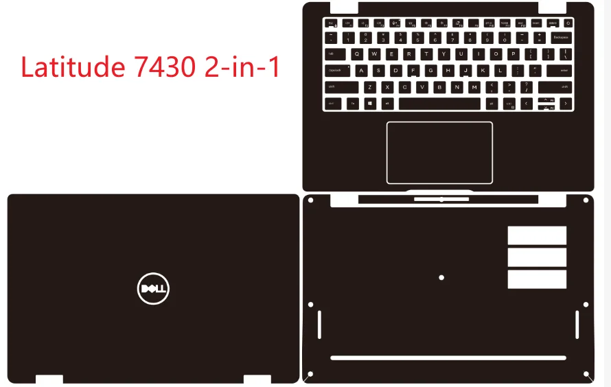 Dell Inspiron 7435 7430 Inspiron 14 Plus/Latitude 7430 2-in-1 노트북 풀 바디 노트북 비닐 데칼 커버 스티커 프로텍터