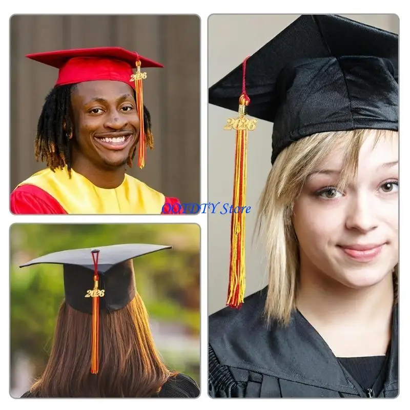 367A 2026 졸업 Tassels 클래스 2026 졸업 모자 Tassels 장식 학술 가운 학사 가운 바느질 용품