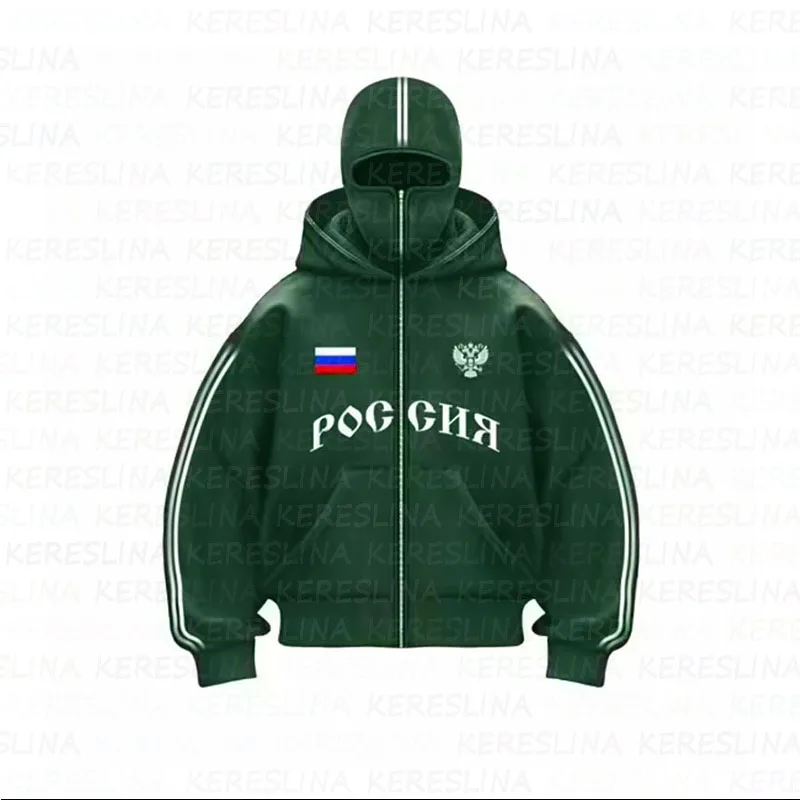 Y2k retro multi-color new double hat windproof and warm outdoor gothic hip-hop hoodie jacket with patchwork design sense hoodie 6