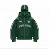 Y2k retro multi-color new double hat windproof and warm outdoor gothic hip-hop hoodie jacket with patchwork design sense hoodie 6