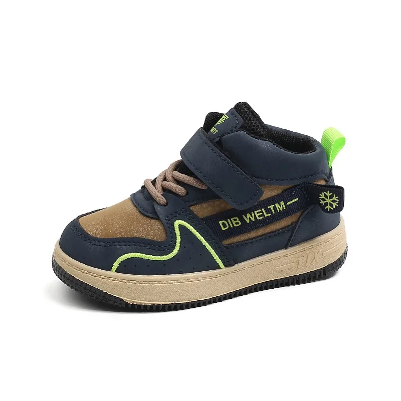 2024 Autumn New Child Sneakers High Top Fashion Comfort Boy Shoe Versatile Trendy Casual Shoes Basketball Sports Kid Canvas Shoe 5