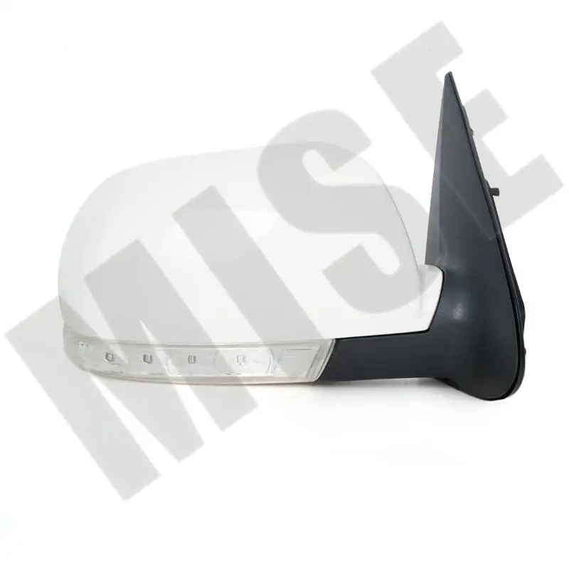 왼쪽 오른쪽 자동차 접이식 사이드 백미러 현대 산타페 2.4L 2.7L 2007 2008 2009 2010 2011 2012 램프가있는 8 핀