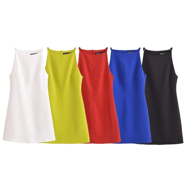 Fashion Summer Dresses 2024 Womens Bodycon Sleeveless Mini Dress 2