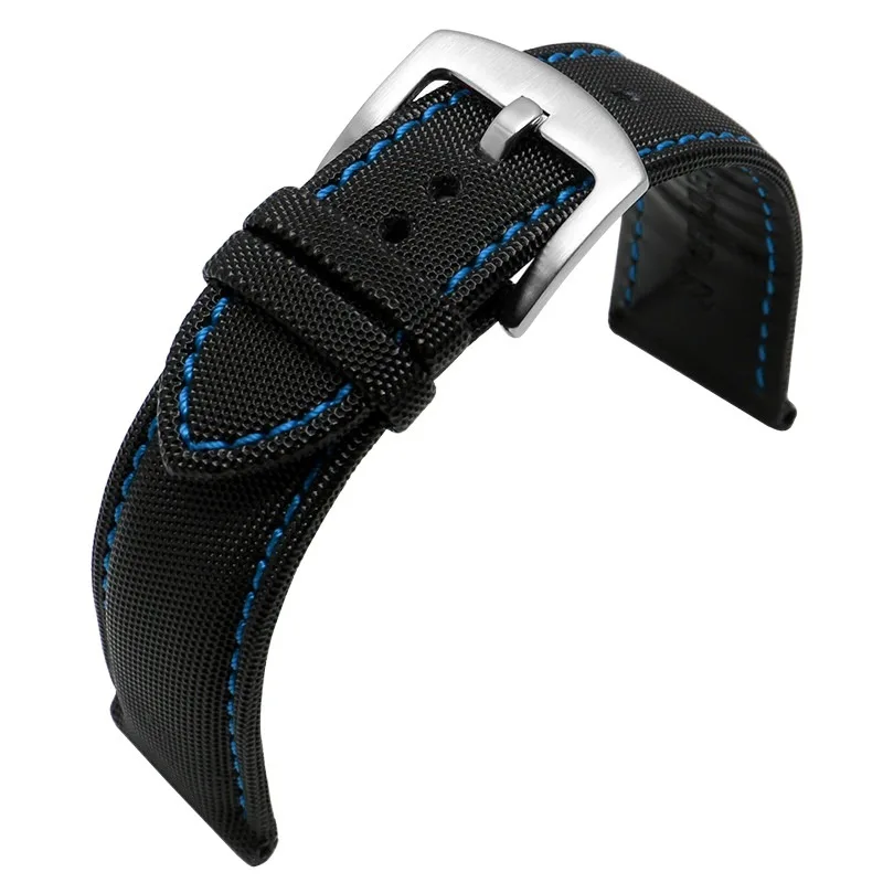 Cinturino Per Omega Speed Master Men Canvas Cinturino In Vera Pelle Cinturino Per Orologio 20Mm 22Mm 24Mm