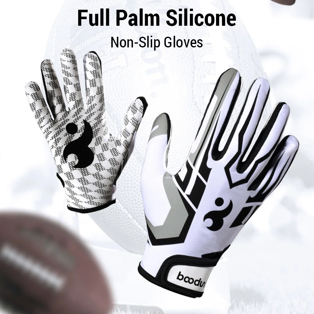 1 Pair Rugby Gloves Sports Grip Gloves for Fitness Outdoor Activities and Hiking Enhanced Grip Extra-Grip Team Sports Adult