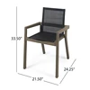 DINING CHAIR,Set of 2,Teak Frame+ Beige Textile  Their combination of sturdy construction, sleek beige mesh 3