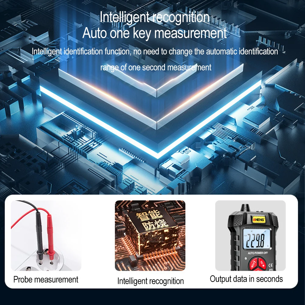 Description Picture 4 of itemANENG M167 Digital Mini Multimeter AC/DC Electrical Instruments Tester Auto Multimetro True Rms Transistor NCV Multi Meter