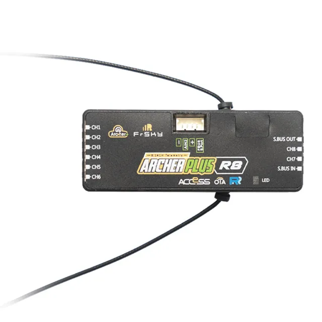 Frsky ARCHER PLUS R8 Receiver smart-matched ACCESS & ACCST D16 modes SBUS Out port Supports 16CH/24CH mode 1