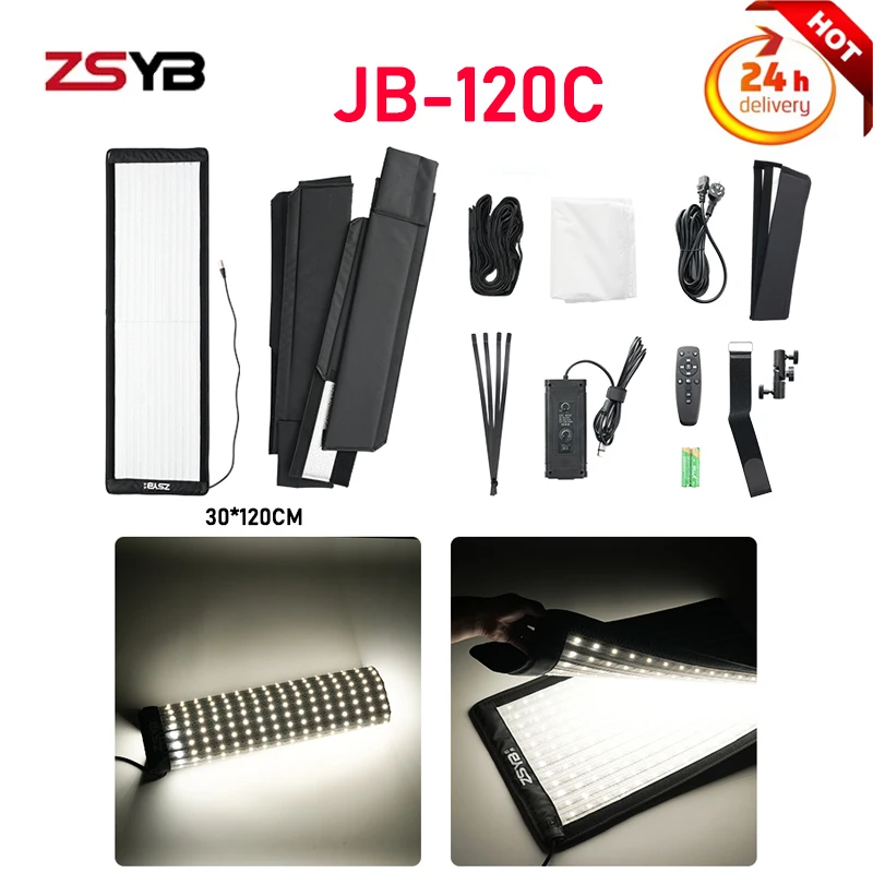 ZSYB JB-120C Portable Flexible Long Strip Rollable Cloth LED Fill