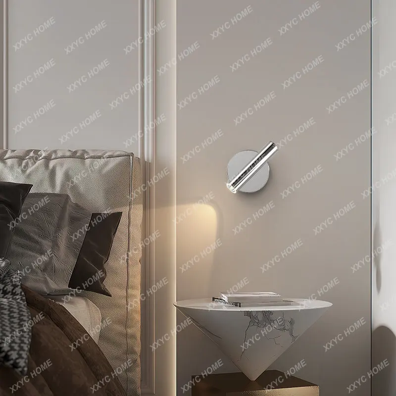 

Modern Silver Wall Lamp Simple Adjustable Angle Bedroom Bedside North Study Wall Decoration Wall Lamp