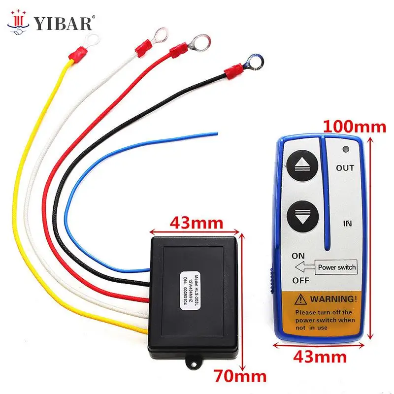 Wireless Remote Controller Winch Remote Control Winch Switch Controller Wireless Remote Control 12V Remote Control Kit Wireless Winch Remote Control Switch For Truck ATV SUV Winch Universal Switch