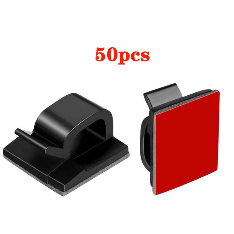 50 Stuks Auto Kabel Clips Zelfklevende Snoerbeheer Draad Houder Organizer Klem Zelfklevende Licht Clips Auto draad Clip