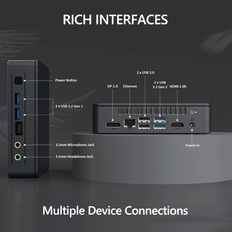 NUC11ATKC4 Intel NUC Atlas Canyon Celeron N5105 (Up to 2.90 GHz ) Win11 Pro UHD Graphics Bluetooth v5.1 Dual DDR4 mini pc