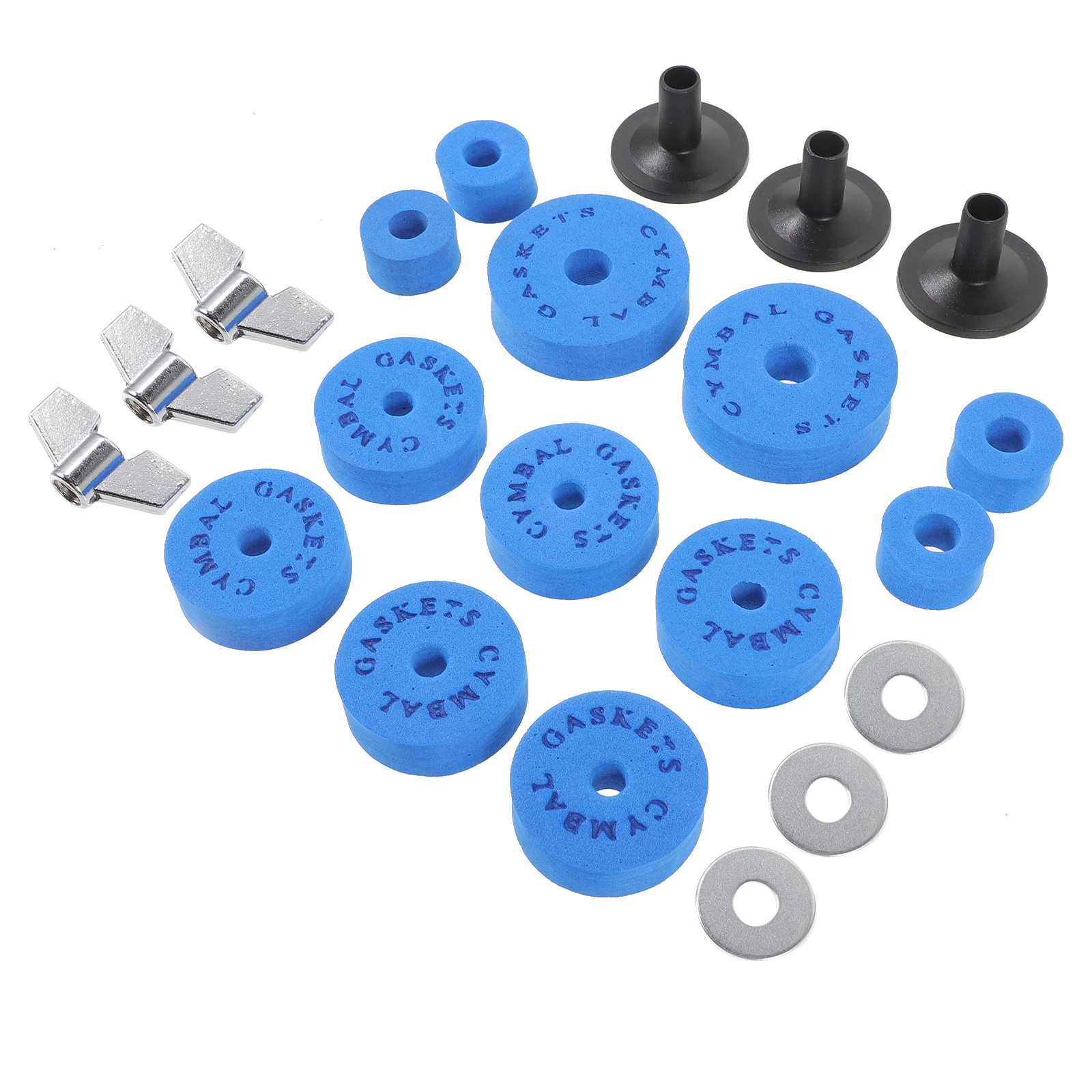 

Drum Pads Nonslip Accessories Cymbals Accessory Cotton Eva Clutch Tube Metal Washer Set Supplies